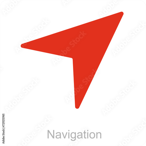 navigation and location icon concept