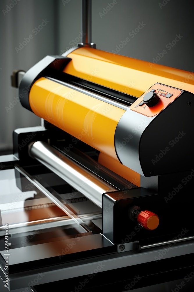 Obraz premium A detailed view of a machine placed on a table. Suitable for industrial, technology, or workplace concepts