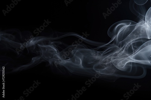 Smoke captured in a close-up shot against a black background. Perfect for adding a mysterious and atmospheric touch to your designs