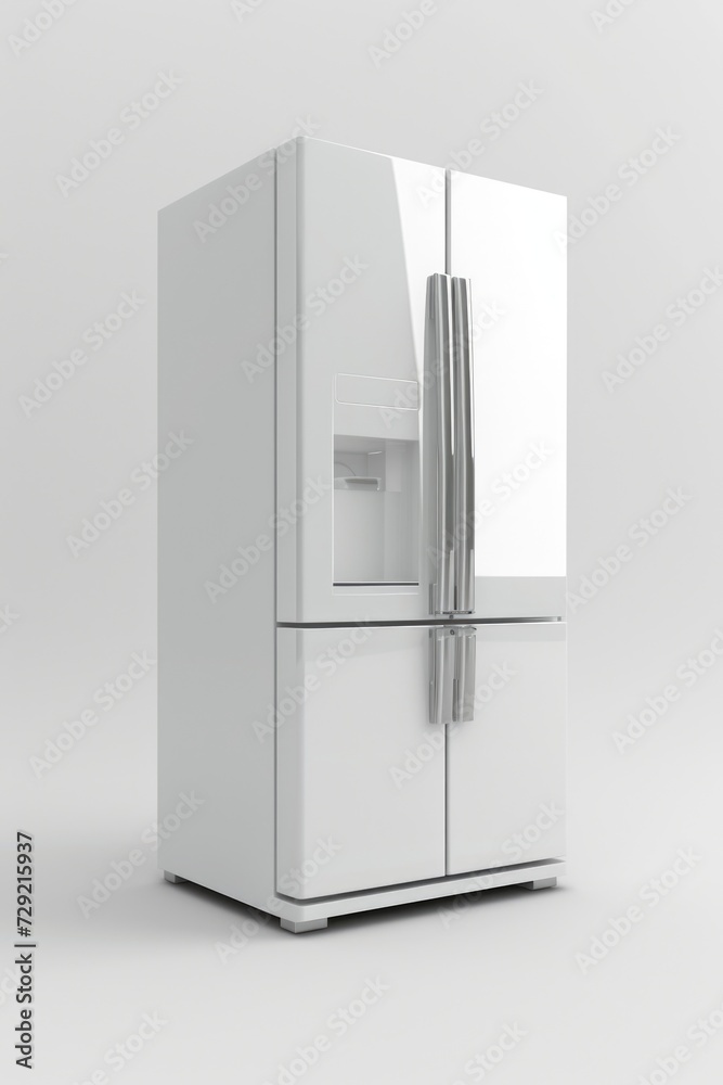 A white refrigerator freezer sitting on top of a counter. Perfect for kitchen design inspiration A white refrigerator freezer sitting on top of a counter. Perfect for kitchen design inspiration
