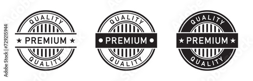 Premium quality label icon, vector illustration