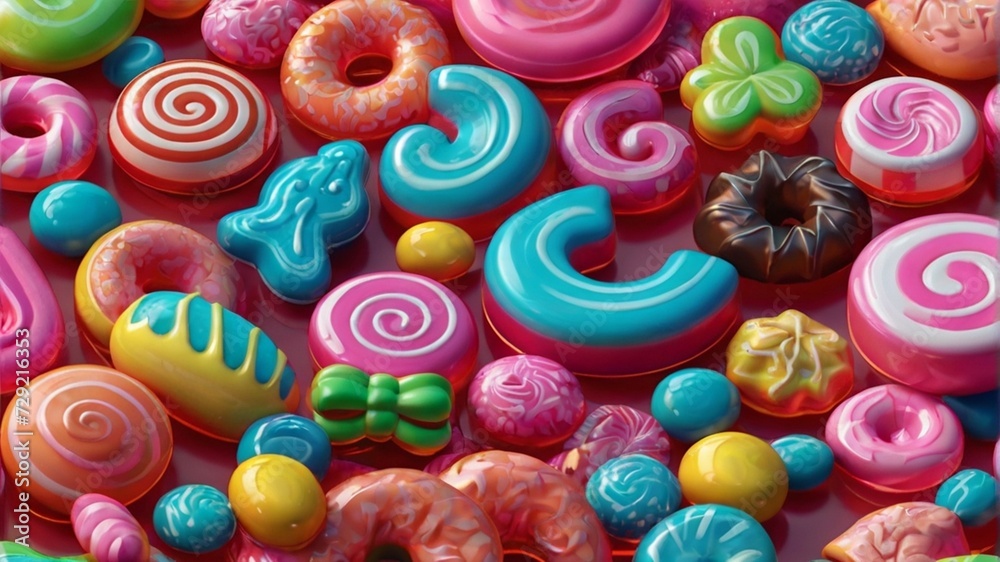 Fototapeta premium Candy seamless pattern.