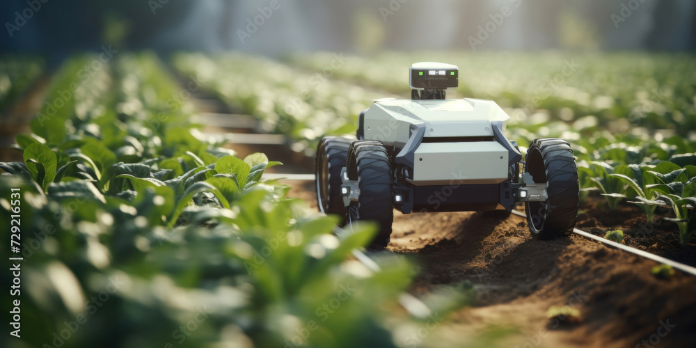 Agriculture robotic and autonomous robot working in smart farm. Smart agriculture farming concept. Agriculture robotic and autonomous robot working in smart farm. Smart agriculture farming concept.