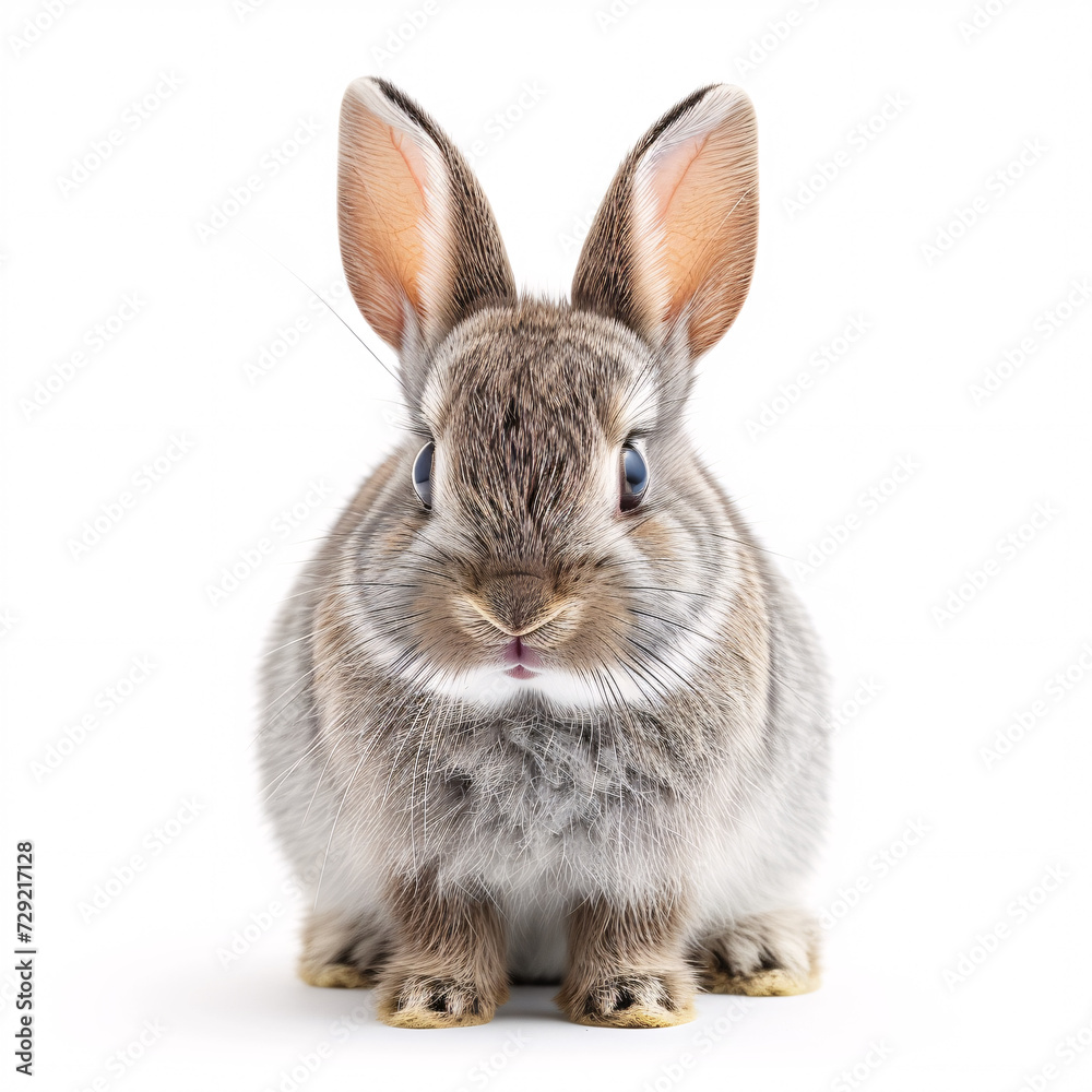 Bunny isolated on white background with full depth of field and deep focus fusion Bunny isolated on white background with full depth of field and deep focus fusion