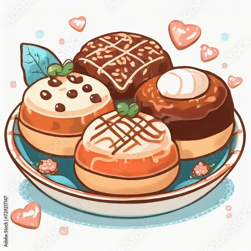 Illustration vector graphic of cute takoyaki japanese food cartoon vector icon illustration