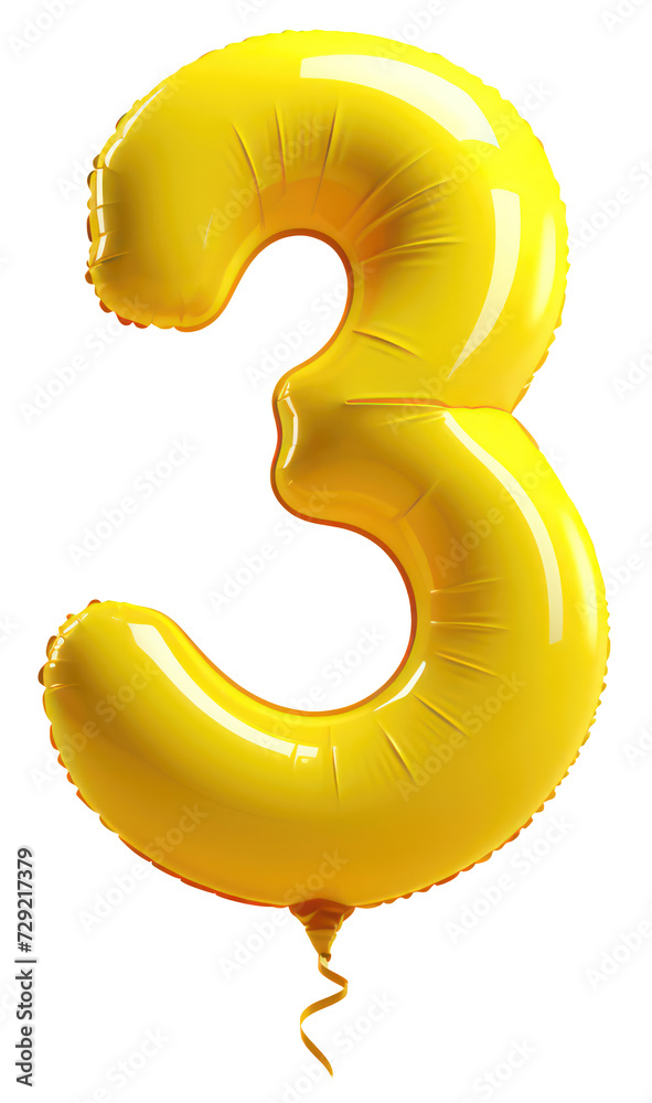 number 3 balloon no background Number 3 metallic pink number balloon. airfoil filled number