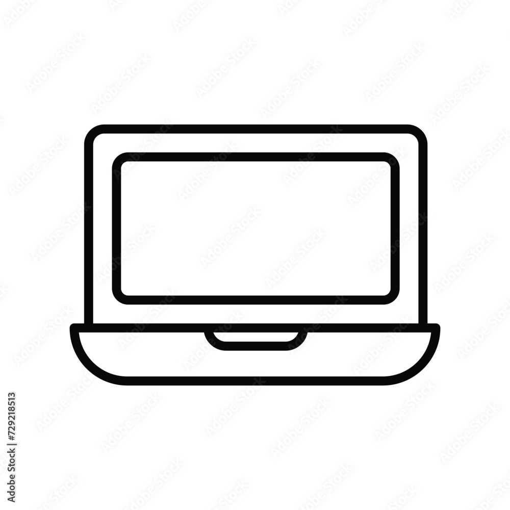 laptop icon with white background vector stock illustration laptop icon with white background vector stock illustration