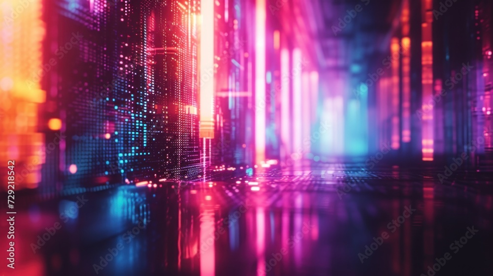 Retro 90s Vaporwave Holographic Background with Pixel Art, Retro Gaming Motifs, and Glitch Effects