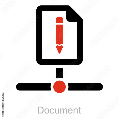 E document and education icon concept