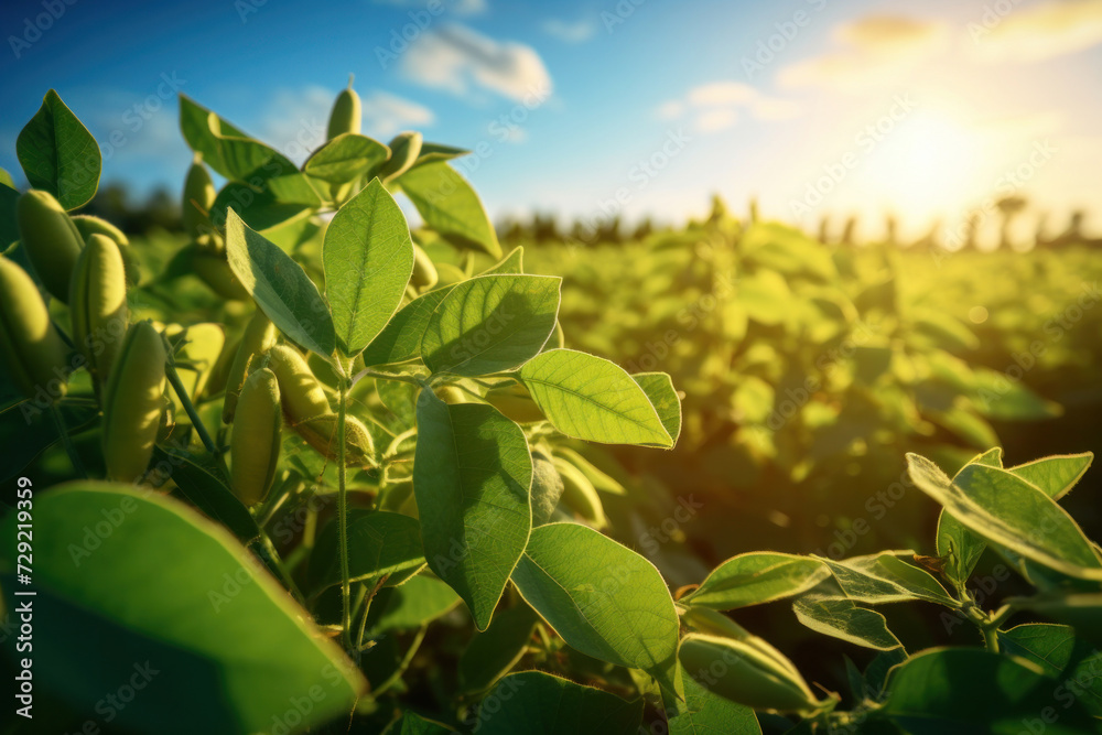 Close up of Soy in field. Close up of Soy in field.