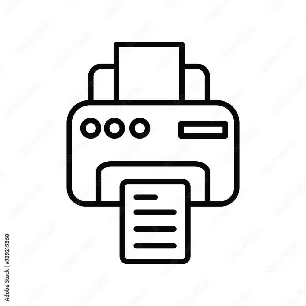 printer icon with white background vector stock illustration printer icon with white background vector stock illustration