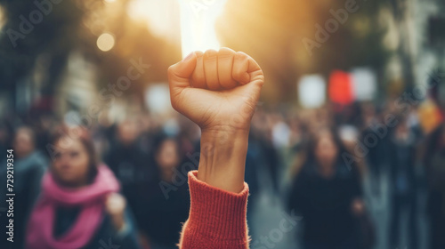 Person Holding Fist Up in the Air