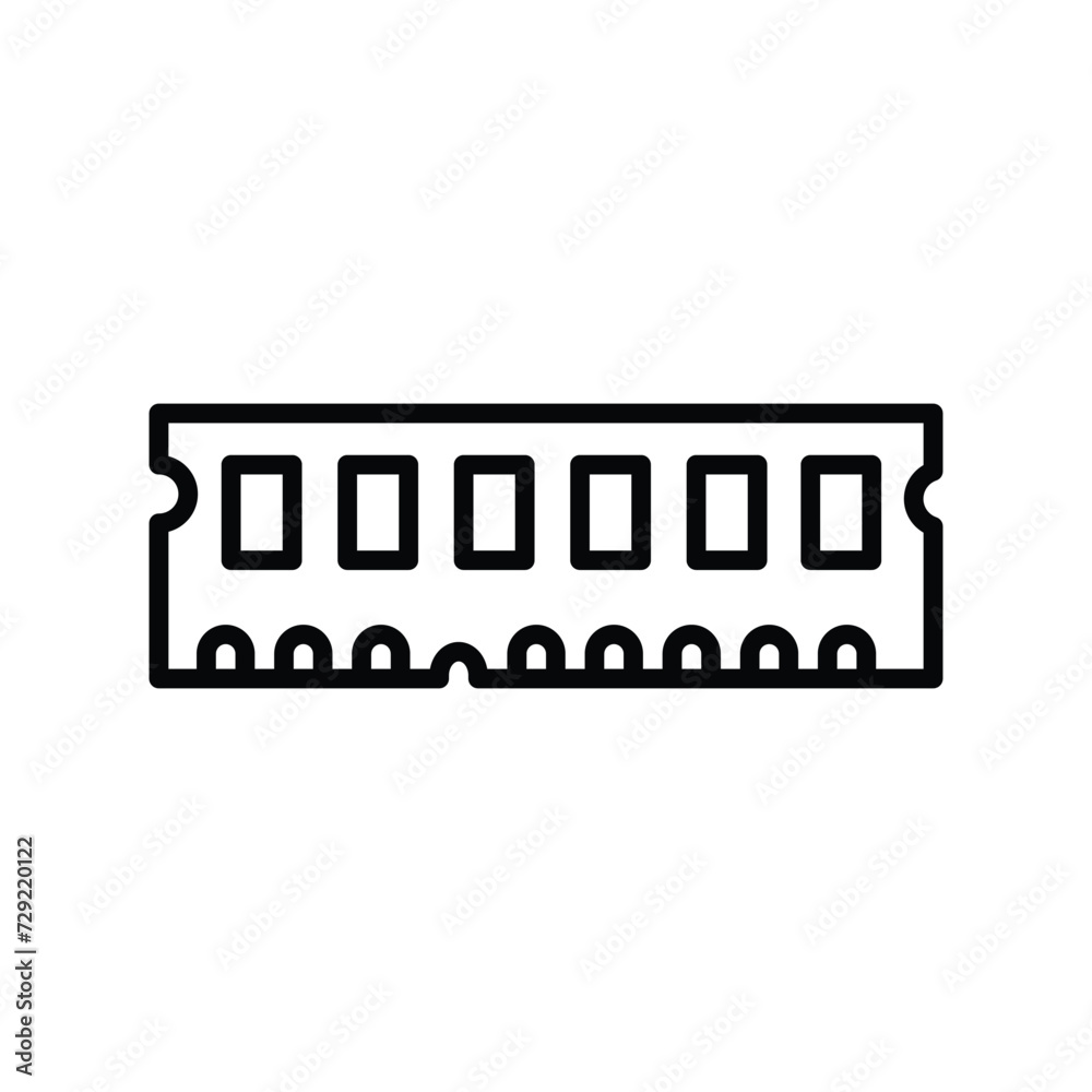 ram icon with white background vector stock illustration ram icon with white background vector stock illustration