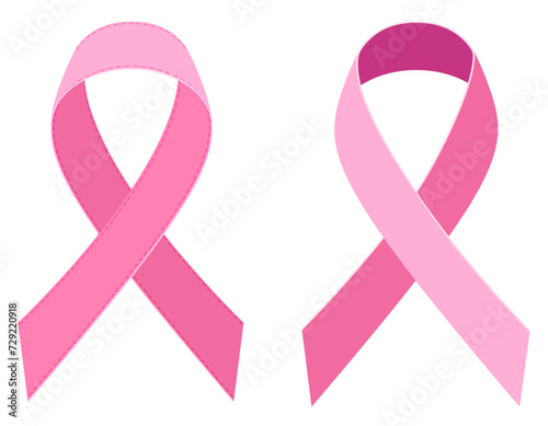 pink ribbon breast cancer awareness stock vector illustration