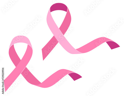 pink ribbon breast cancer awareness stock vector illustration