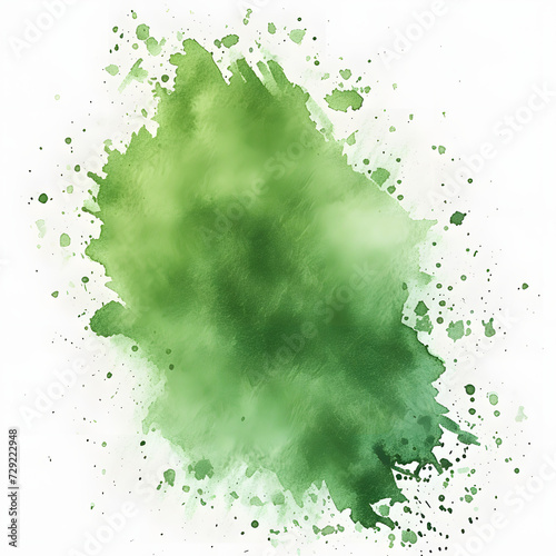 Green watercolor background with dripping paint texture, perfect for artistic designs.