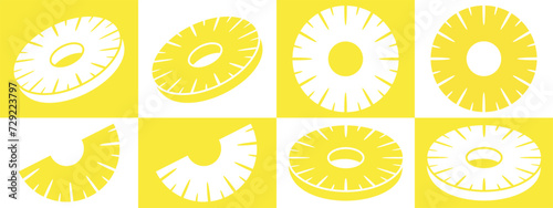 Pineapple logo. Isolated pineapple on white background