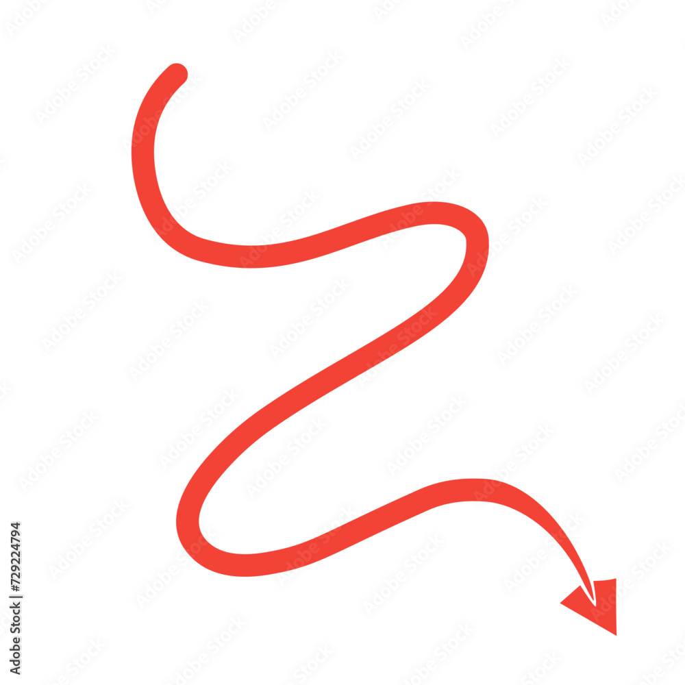red devil tail vector element