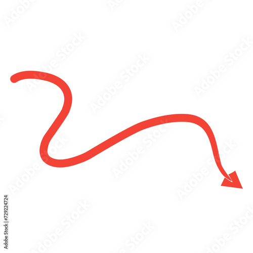 red devil tail vector element