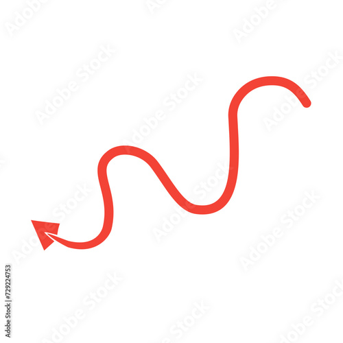 red devil tail vector element