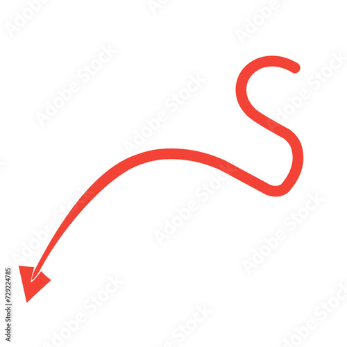 red devil tail vector element