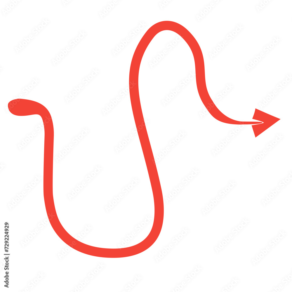 red devil tail vector element red devil tail vector element