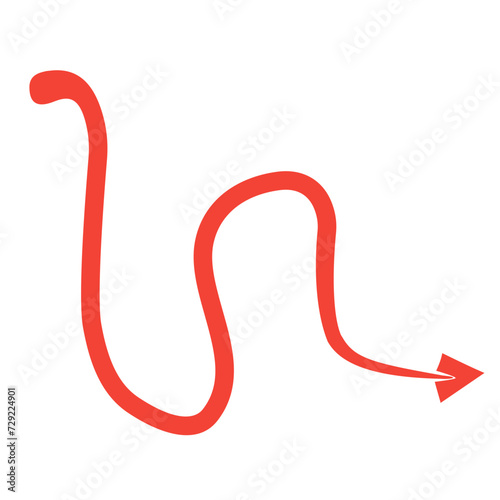 red devil tail vector element