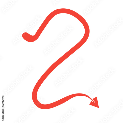 red devil tail vector element