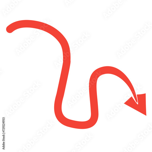 red devil tail vector element