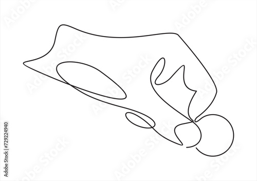 Hand with Coin money-continuous line drawing