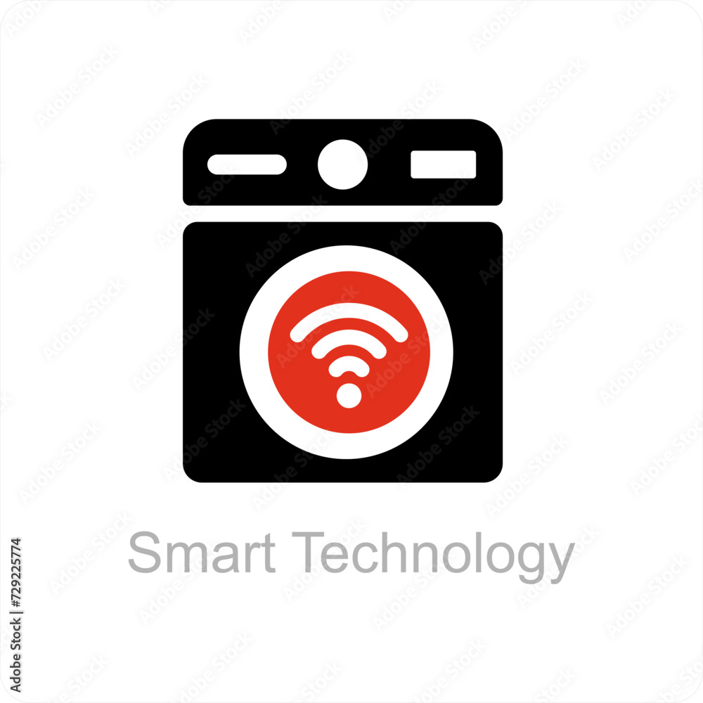 smart technology and connection icon concept smart technology and connection icon concept