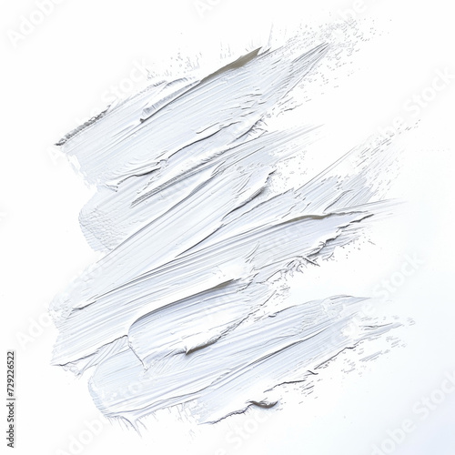 white watercolor brush strokes isolated on a white background