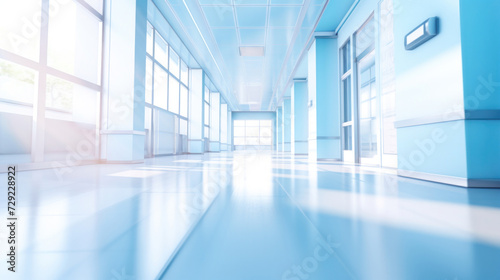 Blurred background of Hospital hallway. medicine concept.