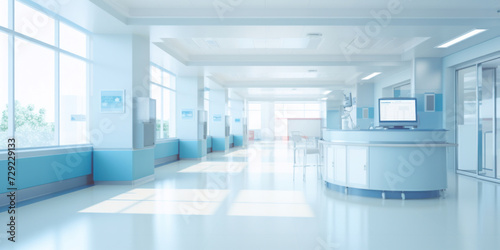 Blurred background of Hospital hallway. medicine concept. © Wararat