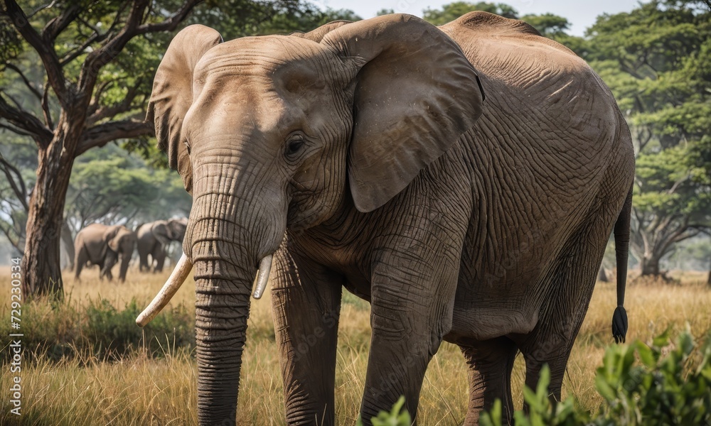 Savanna Sanctuary Dreams: African Bush Elephant's Natural Haven