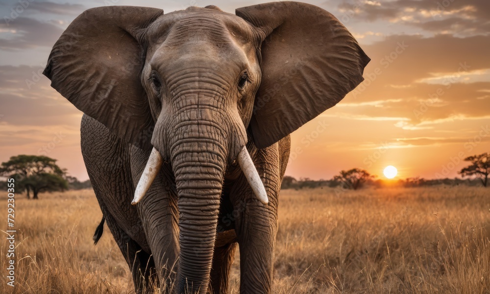 Savanna Majesty: African Bush Elephant in Its Wild Sanctuary