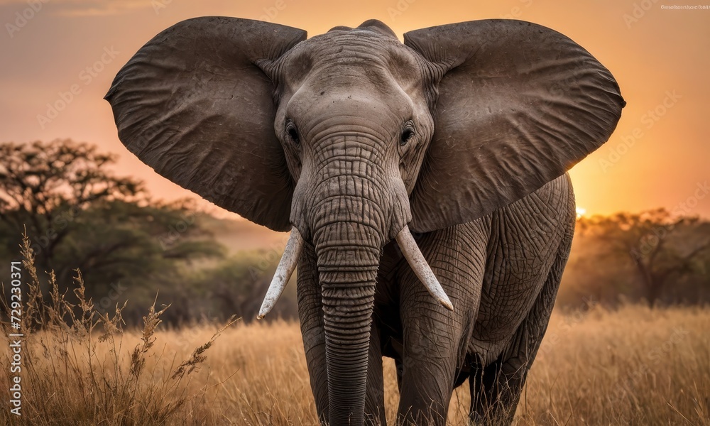 Sanctuary Secrets: African Bush Elephant's Serene Savanna Realm