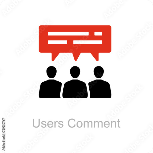 user comments and account icon concept