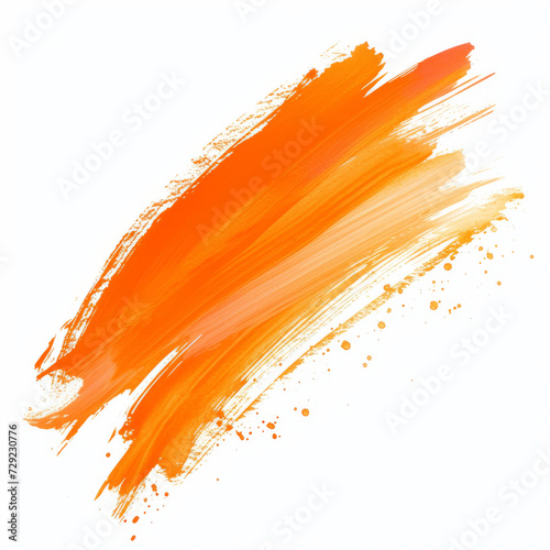 orange watercolor brush strokes isolated on a white background