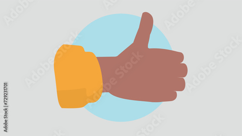 Vektor-Illustration einer Hand, die einen Daumen nach oben Geste - Stock Graphics