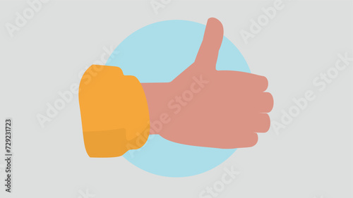 Vektor-Illustration einer Hand, die einen Daumen nach oben Geste - Stock Graphics