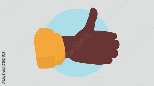 Vektor-Illustration einer Hand, die einen Daumen nach oben Geste - Stock Graphics