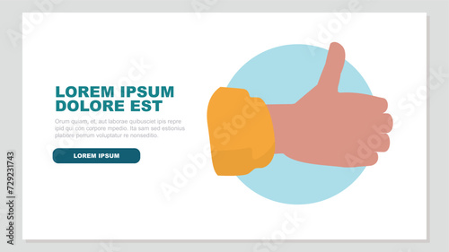 Vektor-Illustration einer Hand, die einen Daumen nach oben Geste - Stock Graphics