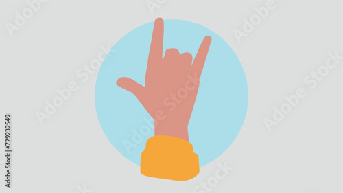 Vektor-Illustration einer Hand, die eine Teufels-Geste macht - Stock Graphics