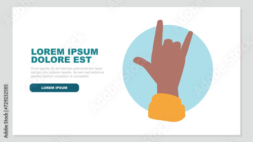 Vektor-Illustration einer Hand, die eine Teufels-Geste macht - Stock Graphics