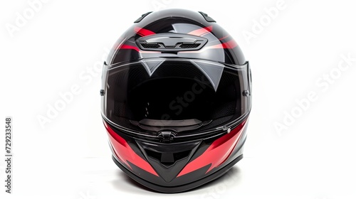 Motorcycle helmet over isolate on white background.