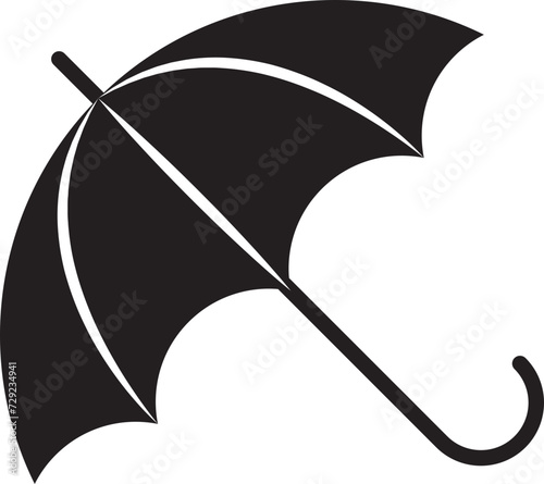 Umbrella rain protection vector icon. Parasol for rainy day protect.