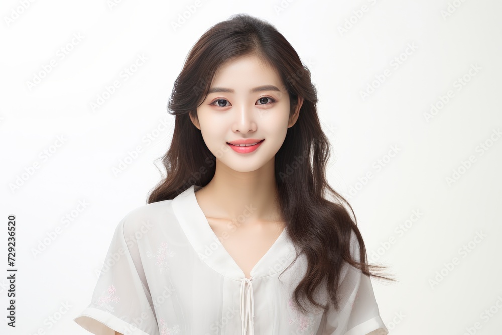 Pajama Chic, charm of a young woman in a joyful pose, donning stylish cotton silk pajamas against a solid studio background. Generative AI. Pajama Chic, charm of a young woman in a joyful pose, donning stylish cotton silk pajamas against a solid studio background. Generative AI.