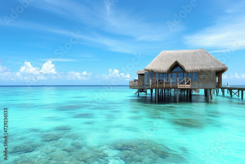 Luxurious overwater bungalow