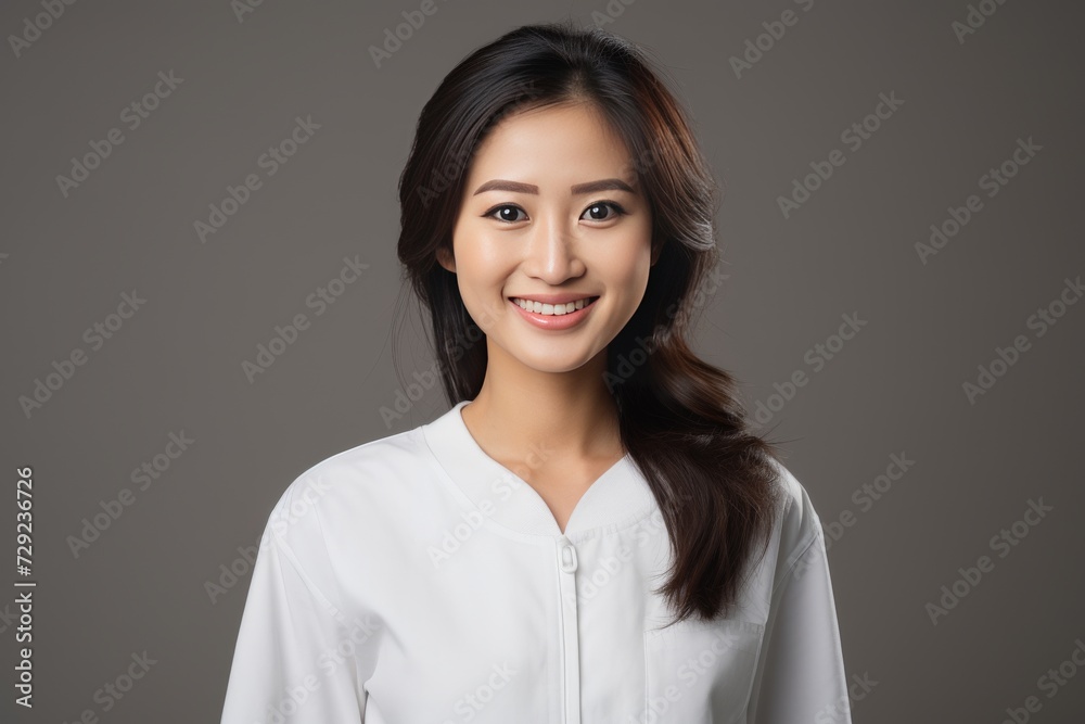 Asian woman exudes relaxation in traditional pajamas, standing gracefully in a serene mood. Generative AI. Asian woman exudes relaxation in traditional pajamas, standing gracefully in a serene mood. Generative AI.